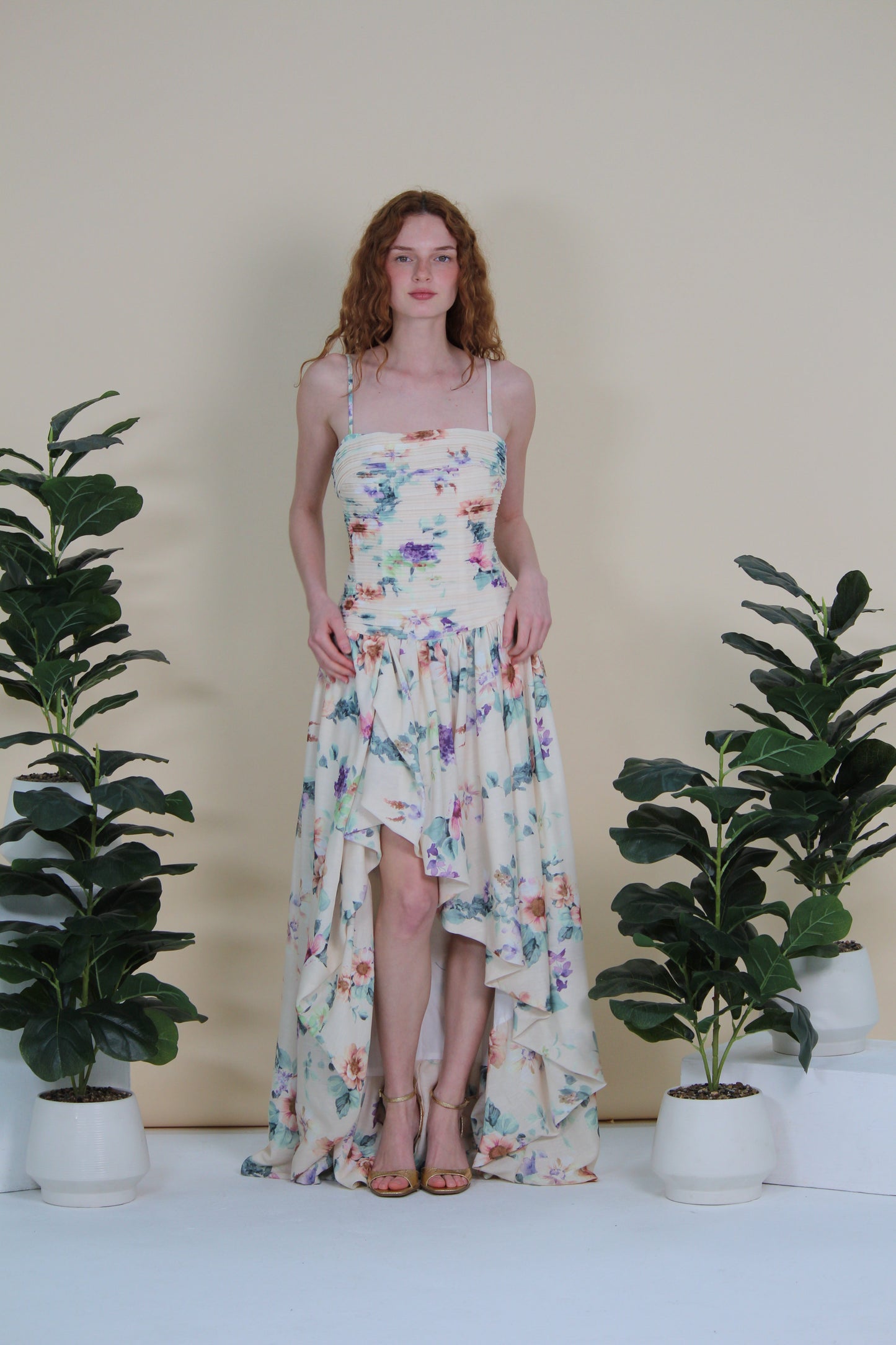 Sienna Floral Cascade Dress