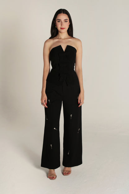 Black Dress Pants With Appliques