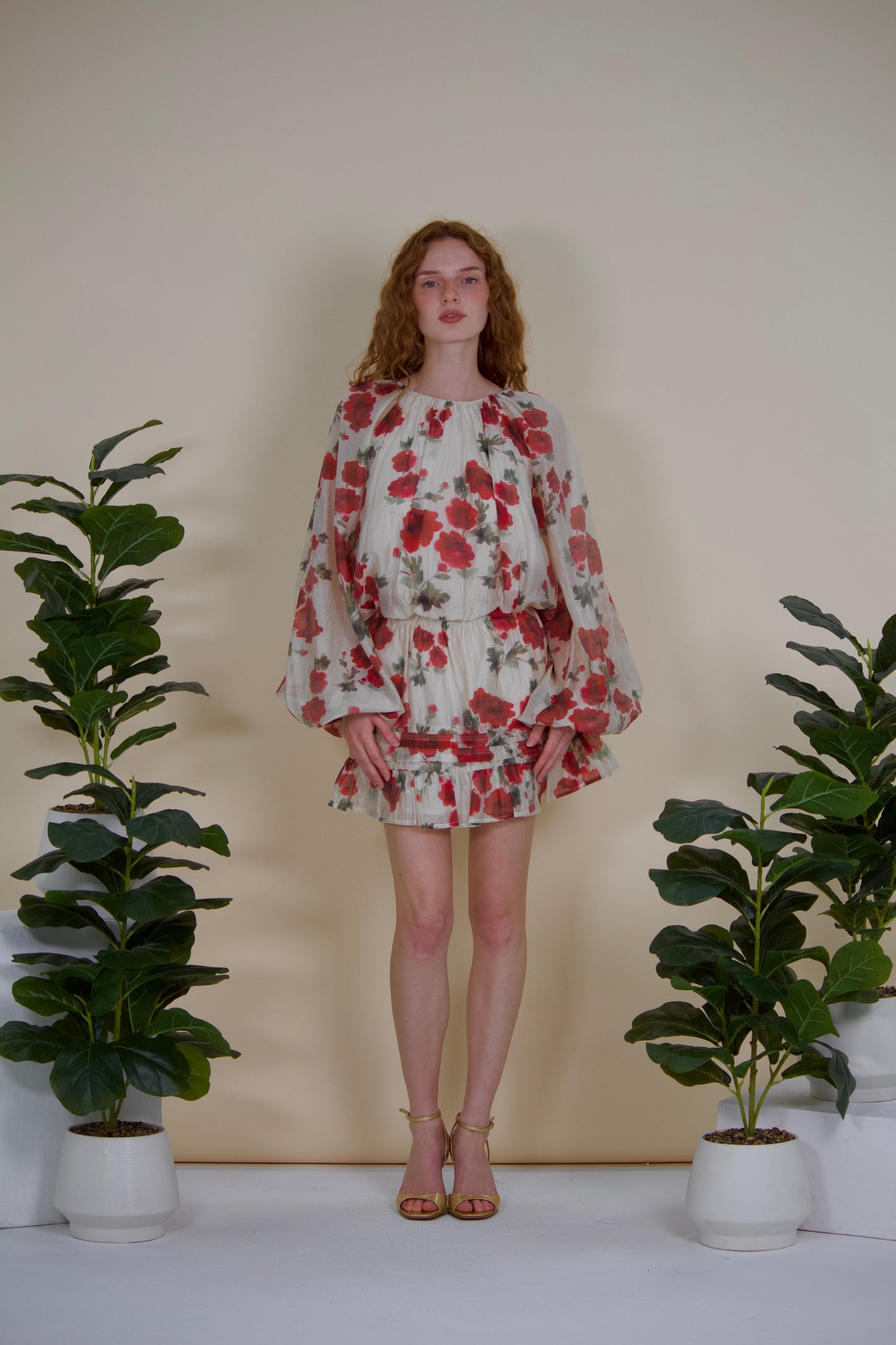 Petals Ruffled Mini Skirt