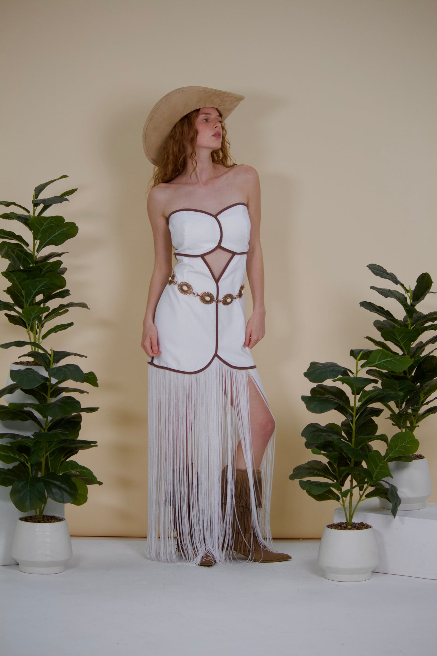 Summer Dream Cutout Fringe Dress