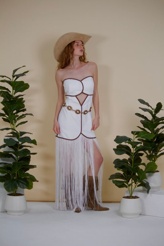 Summer Dream Cutout Fringe Dress