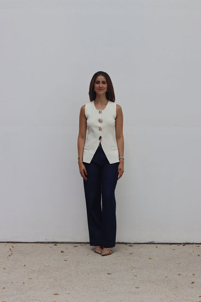 Vest With Golden Buttons