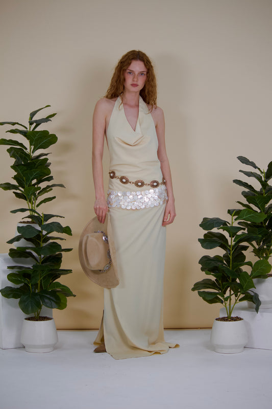 Duna Cowl Neck Maxi Dress