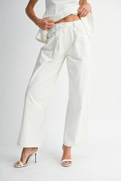 White Denim-Like Pants