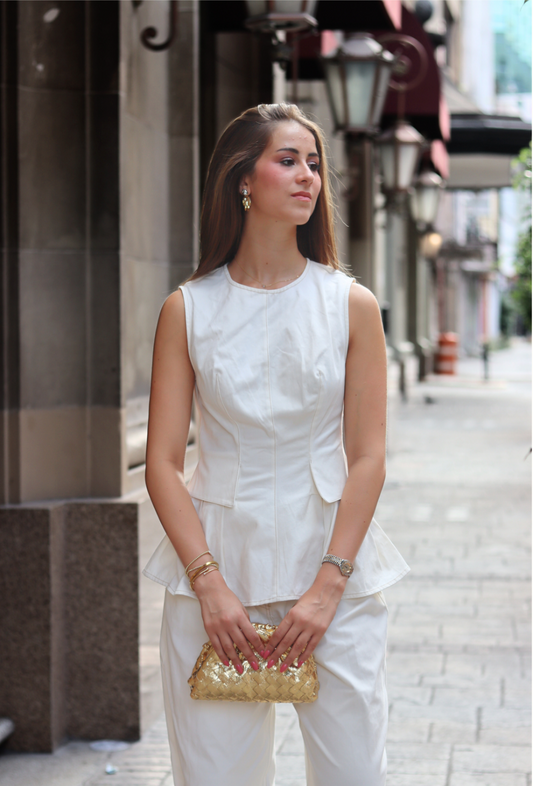 White Denim-Like Pants
