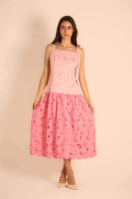 Pink Crochet Dress