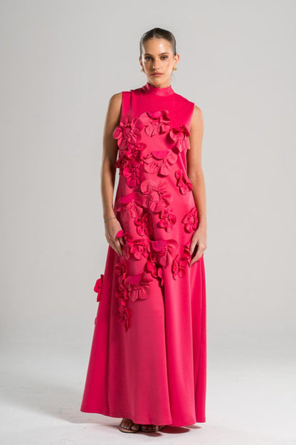 Fiusha Dress With Flowers