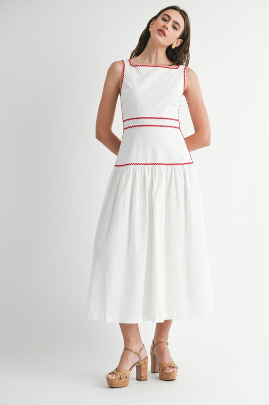 White Dress Red Line