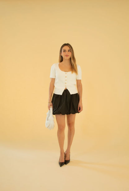 The Bouclé Mini Skirt