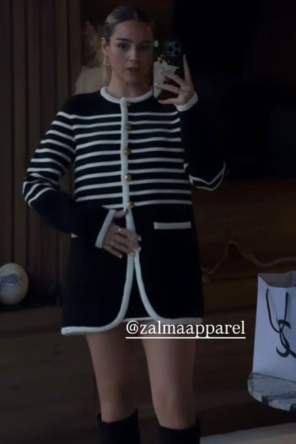 Striped Knit Cardigan