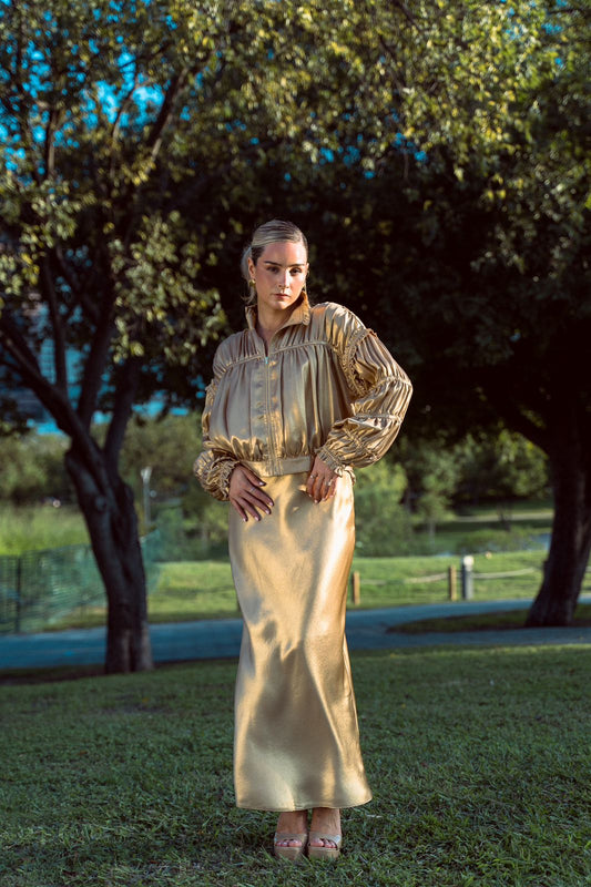 Metallic Gold Skirt