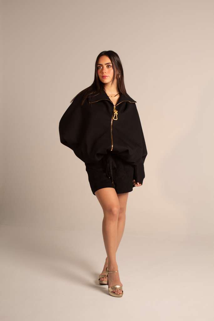 BELL SLEEVES JACKET WITH GOLD DETAILS