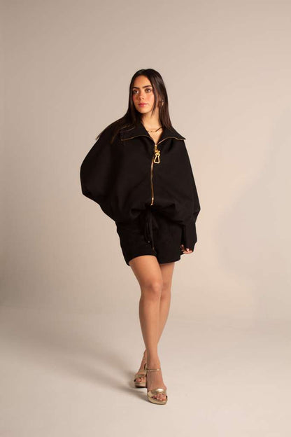 BELL SLEEVES JACKET WITH GOLD DETAILS