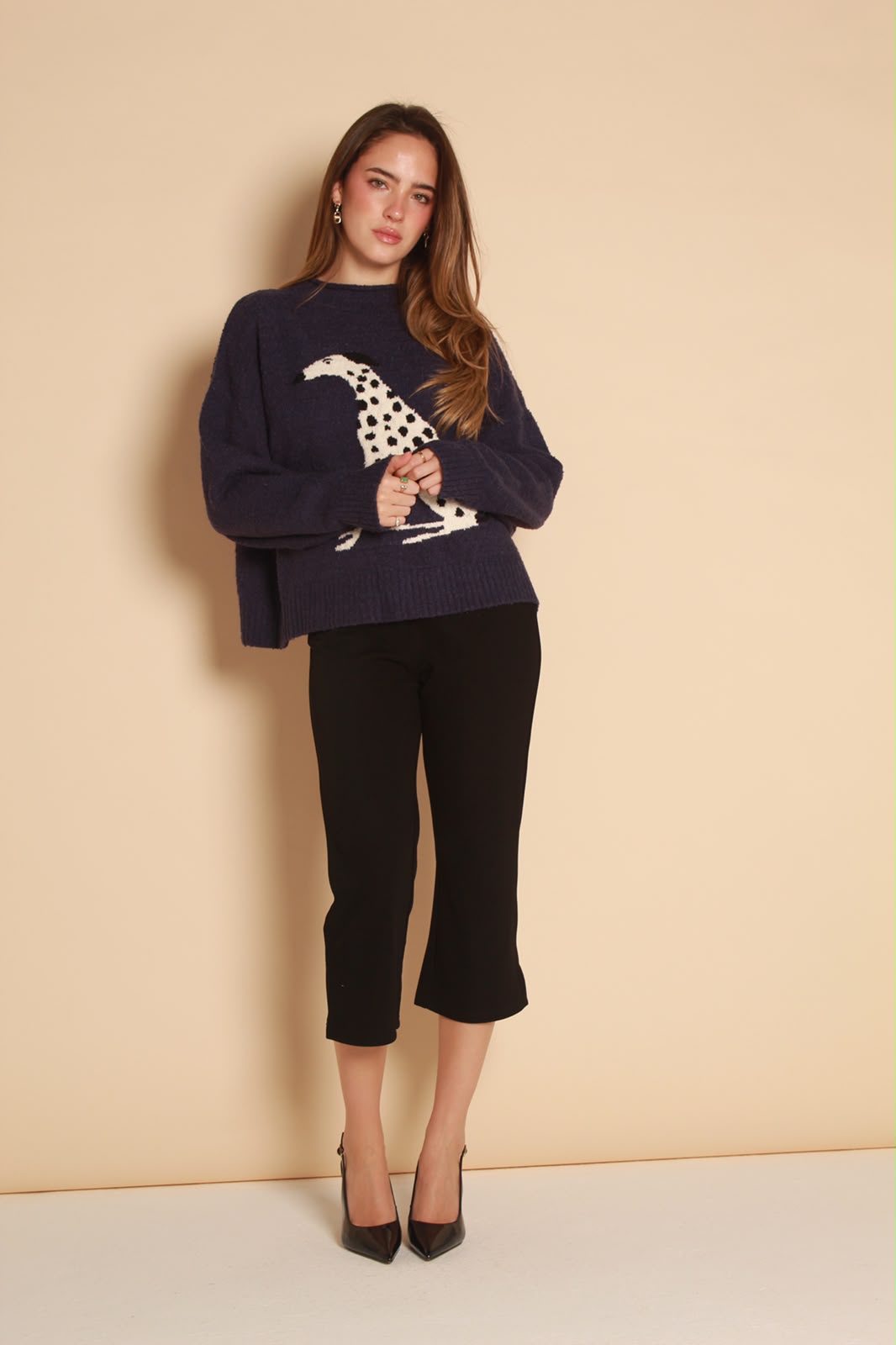 Sloane Capri Pants — Black & Nude