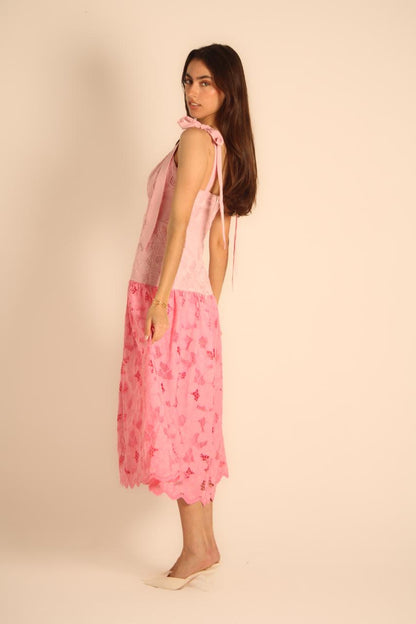 Pink Crochet Dress
