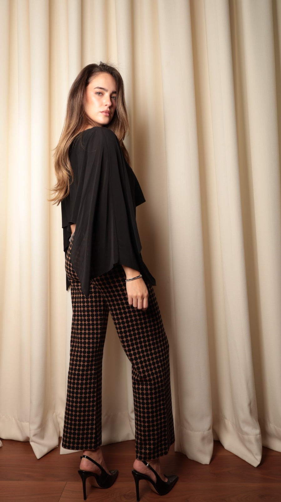 Draped Top — Cape-style draped silhouette