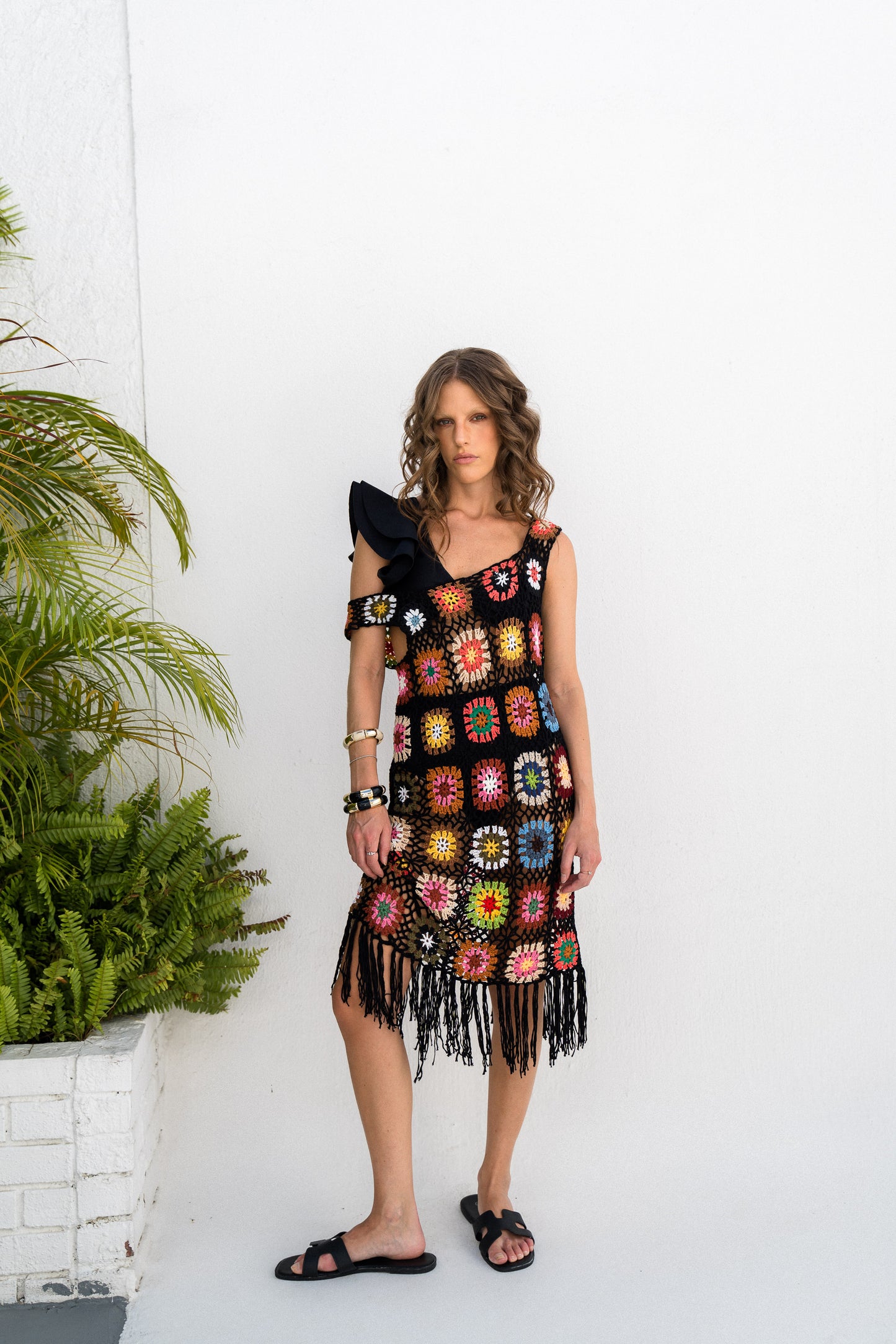 Crochet color dress