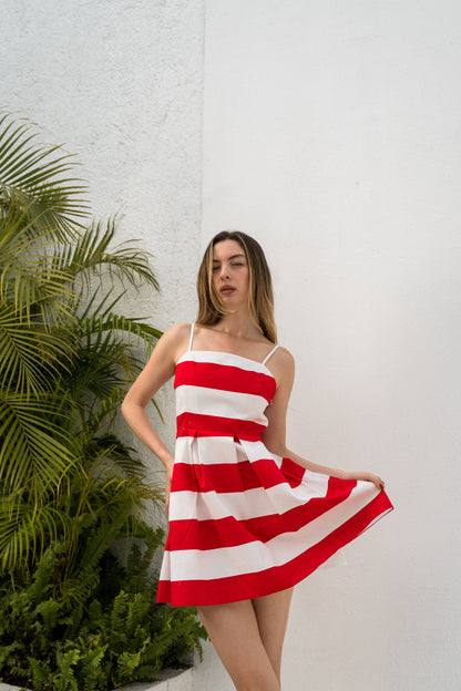 Striped waldo dress