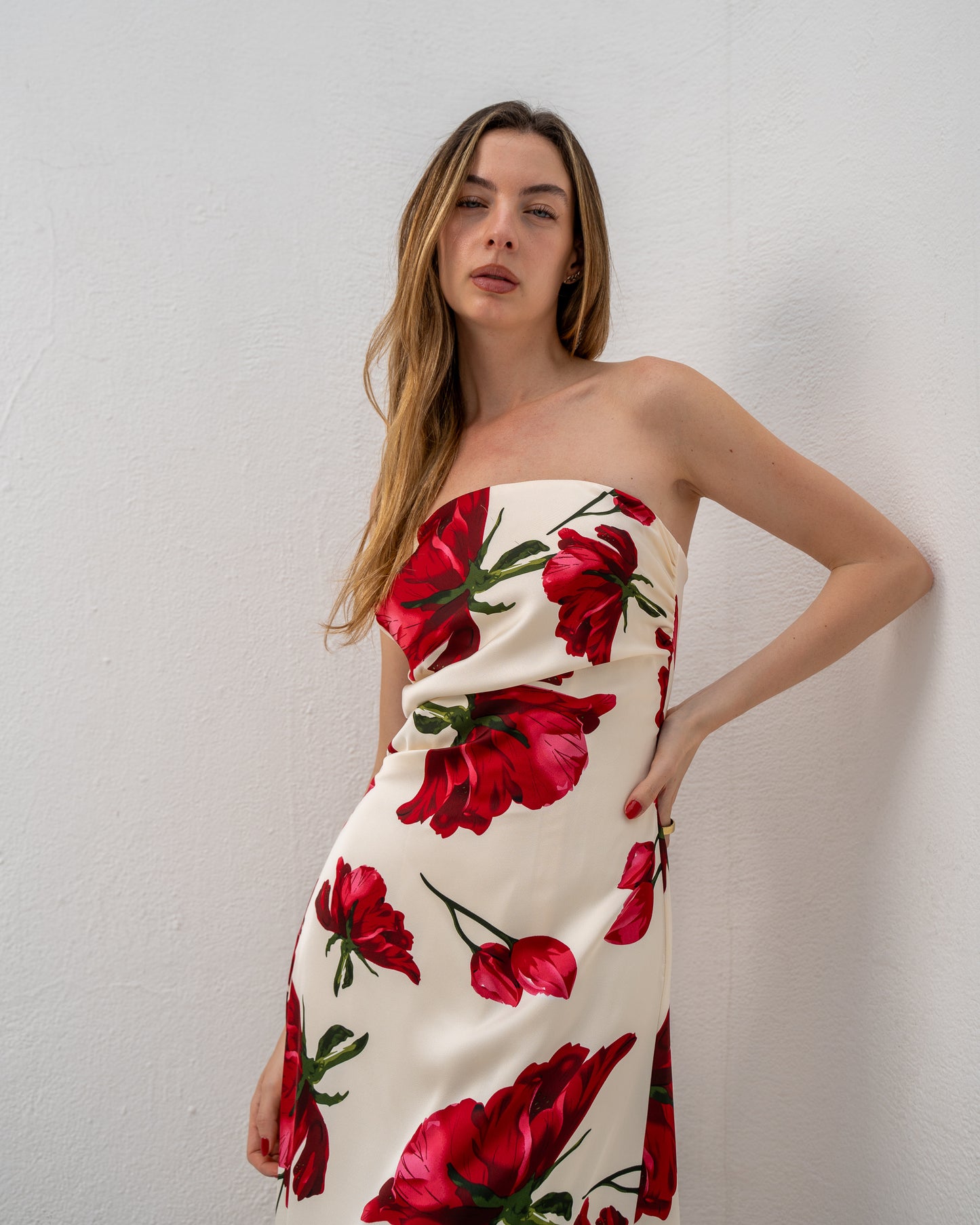 Rose Gala Strapless Gown