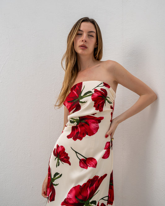 Rose Gala Strapless Gown