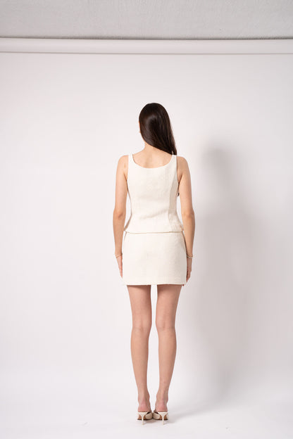 White Tweed Blouse