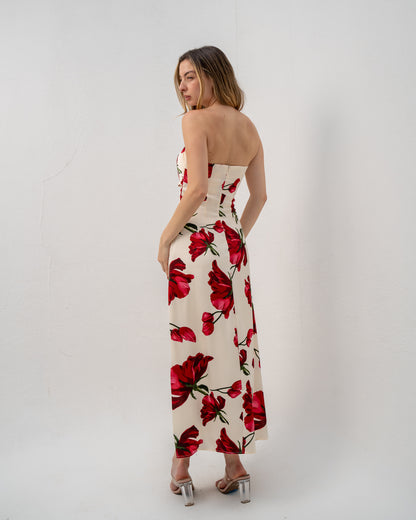 Rose Gala Strapless Gown
