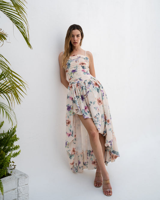 Sienna Floral Cascade Dress