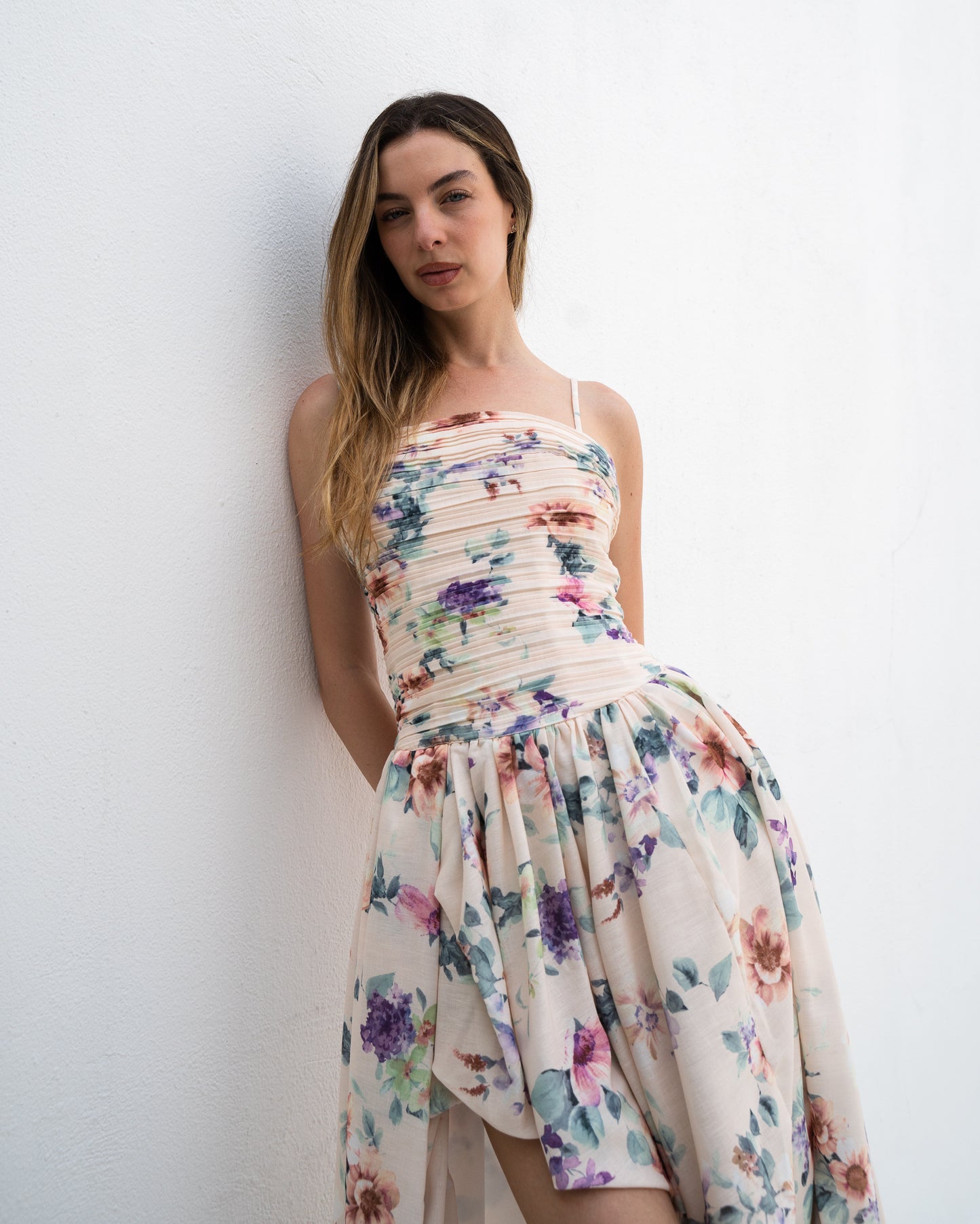 Sienna Floral Cascade Dress