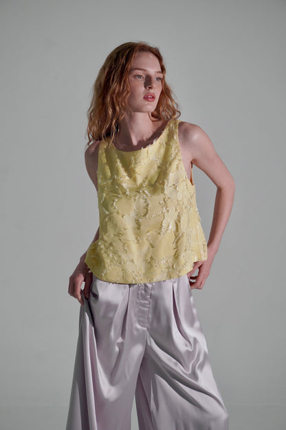 embroidered yellow top