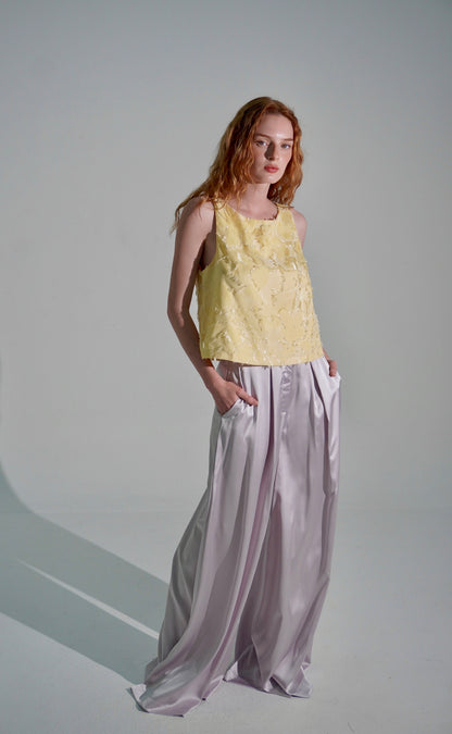 embroidered yellow top