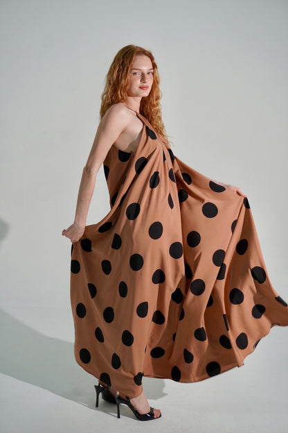 Polkadot halter dress