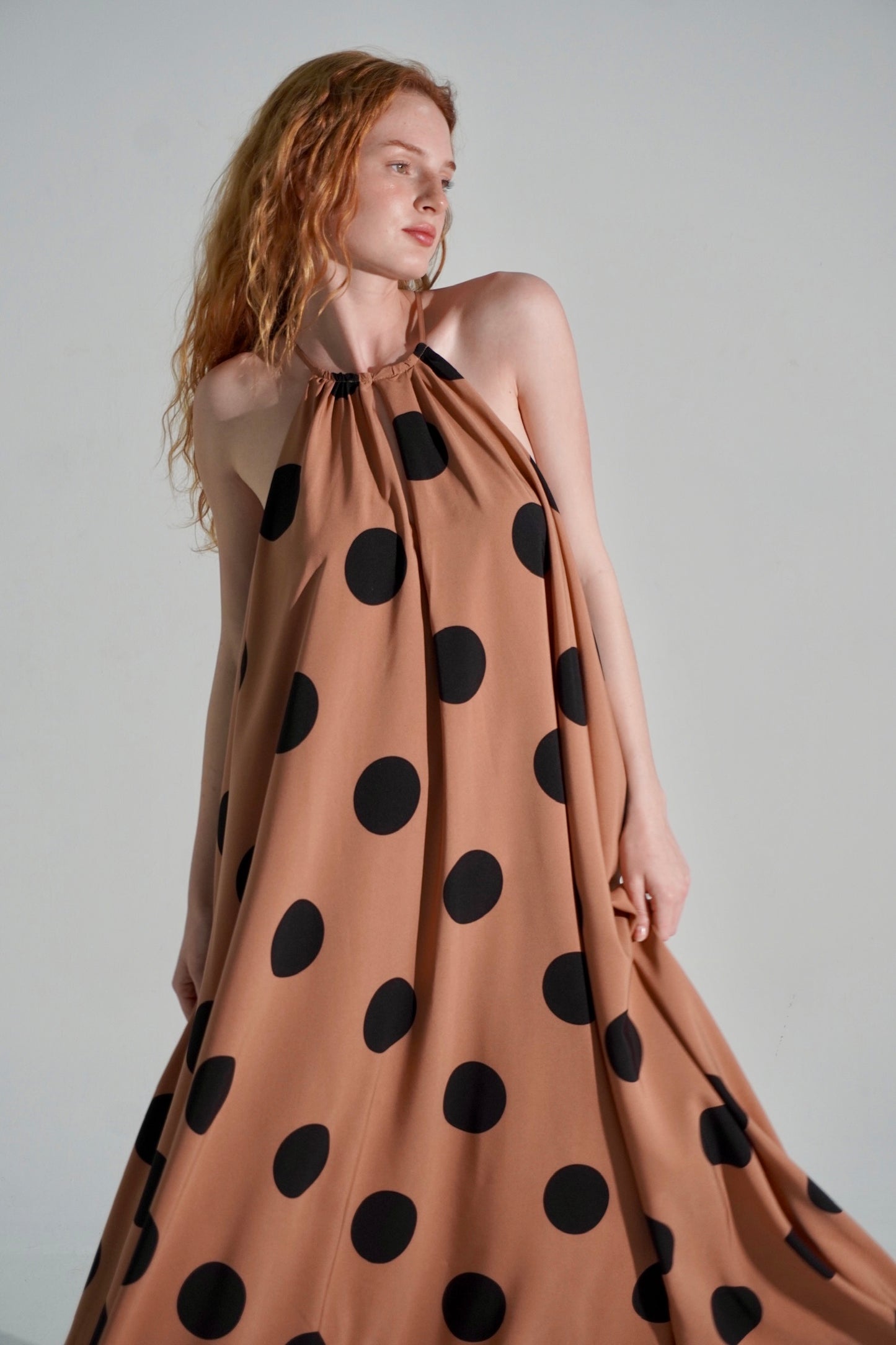 Polkadot halter dress